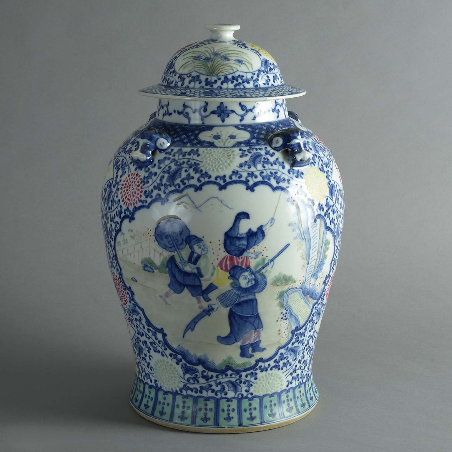Chinese Baluster Jar and Cover