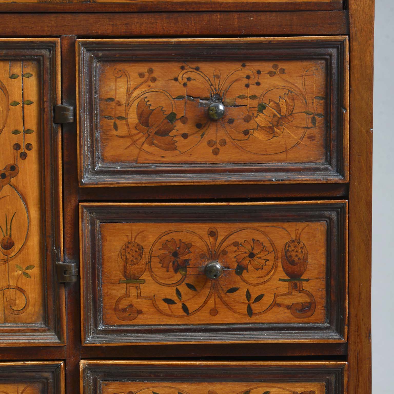 A Queen Anne Burr Walnut Table Cabinet