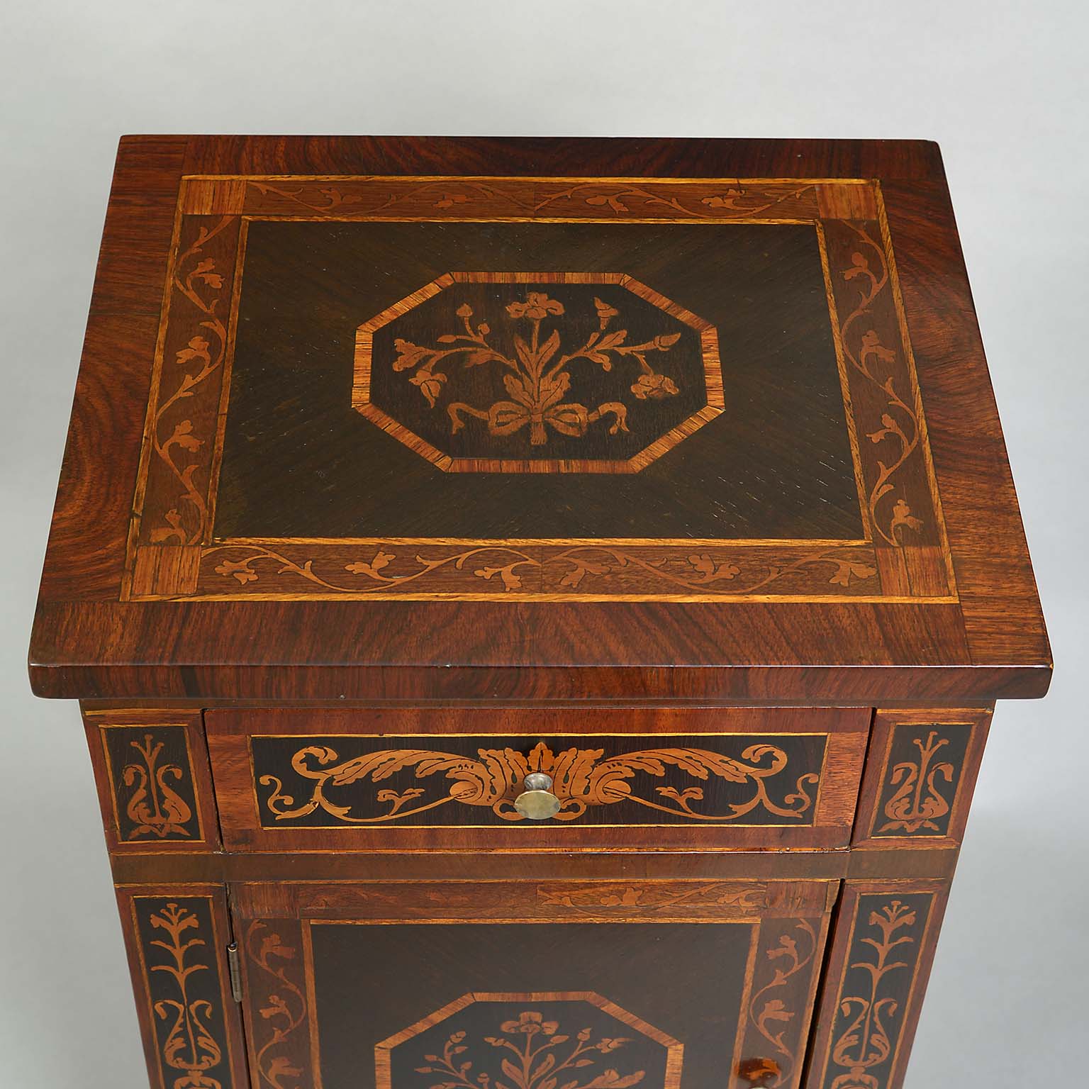 Pair of Neo-Classical Marquetry Commodini