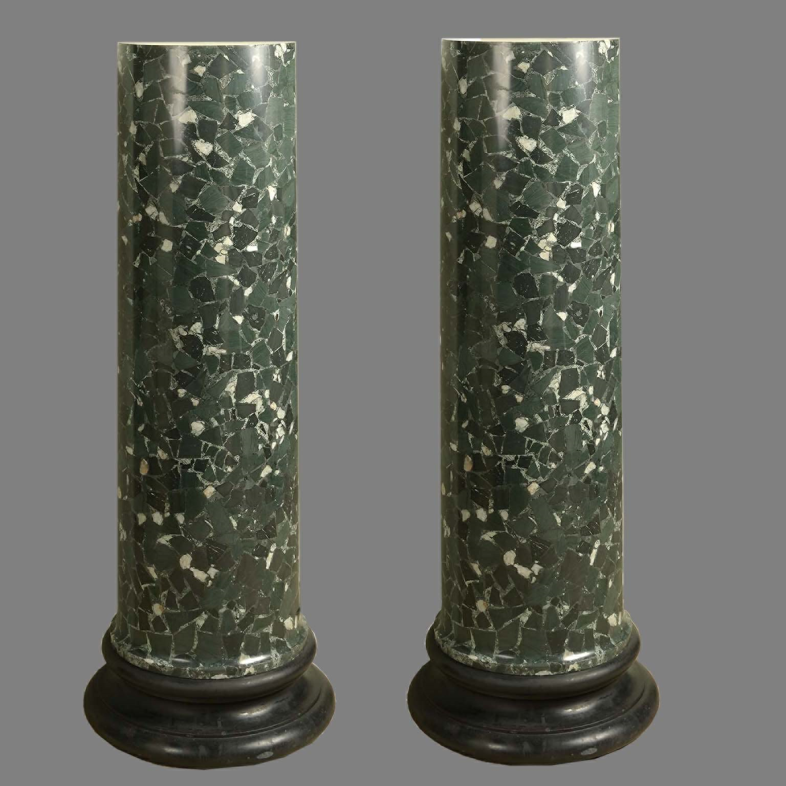 A Pair of Scagliola Columns