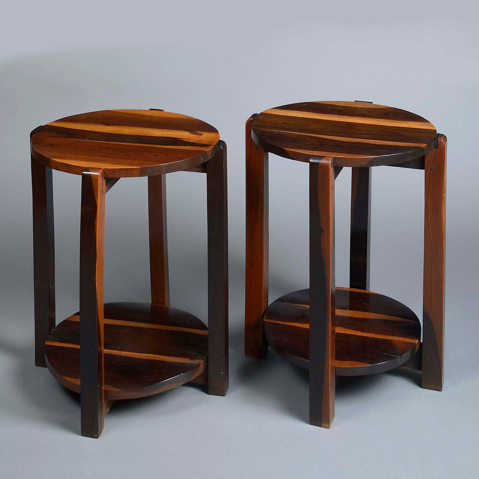 Pair of Art Deco Laburnum Occasional Tables