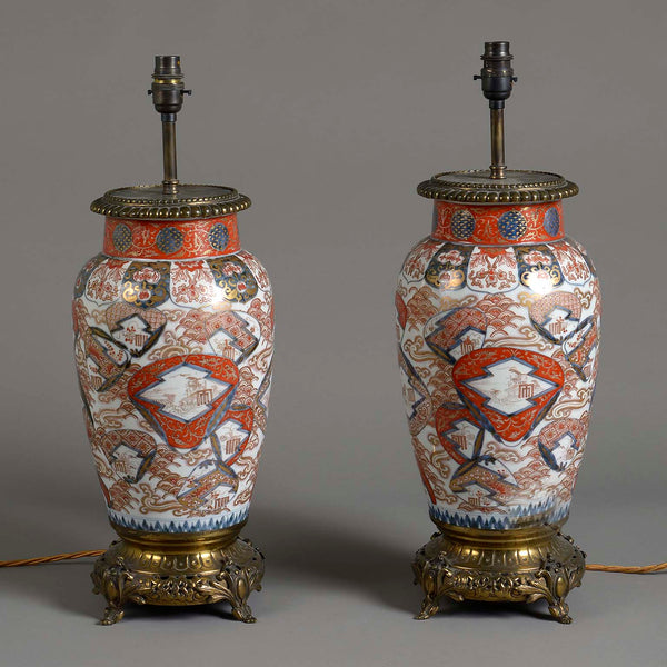 Pair of Japanese Imari Lamps with French Mounts - Anthony Outred