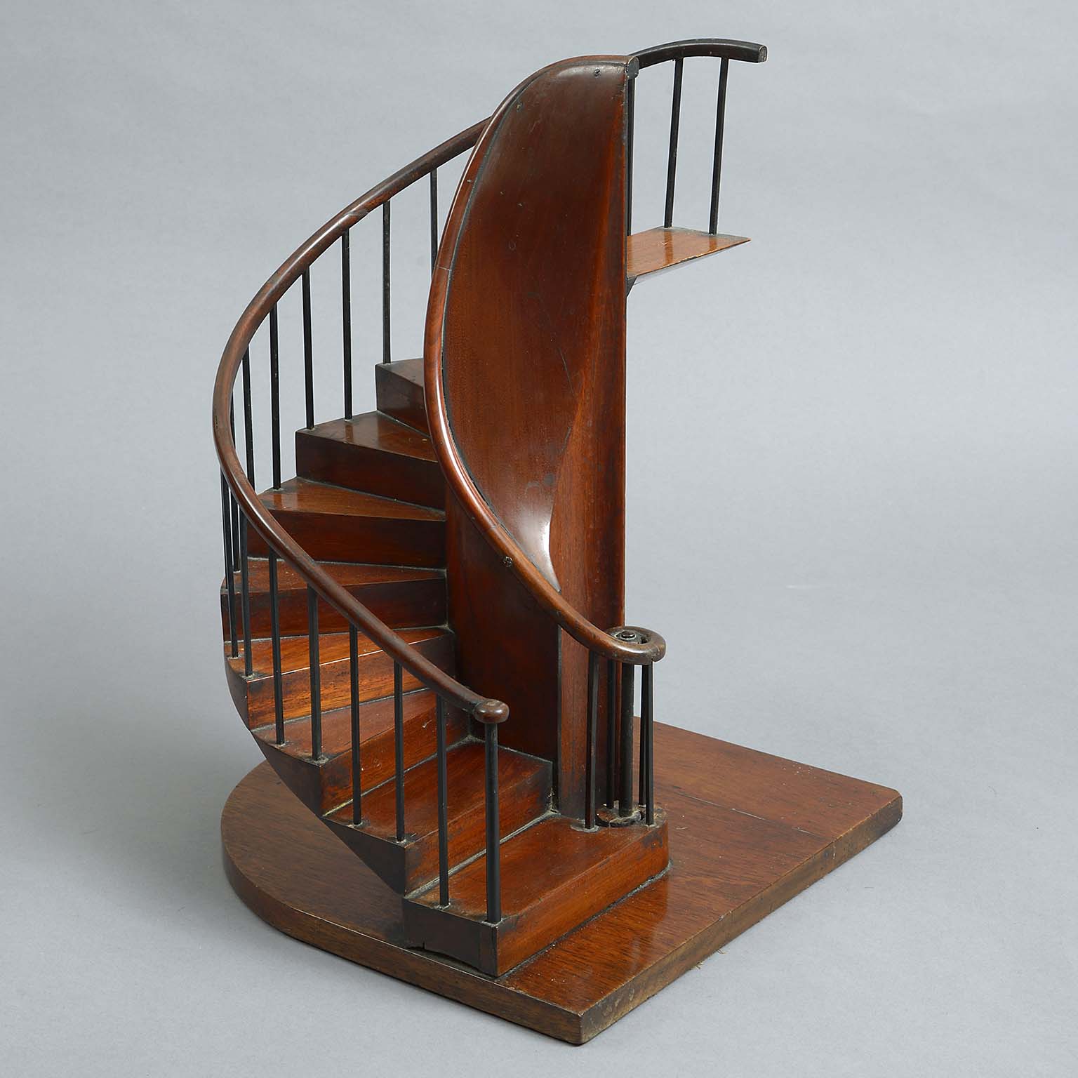 Rare Antique Mahogany Architect's Model Staircase
