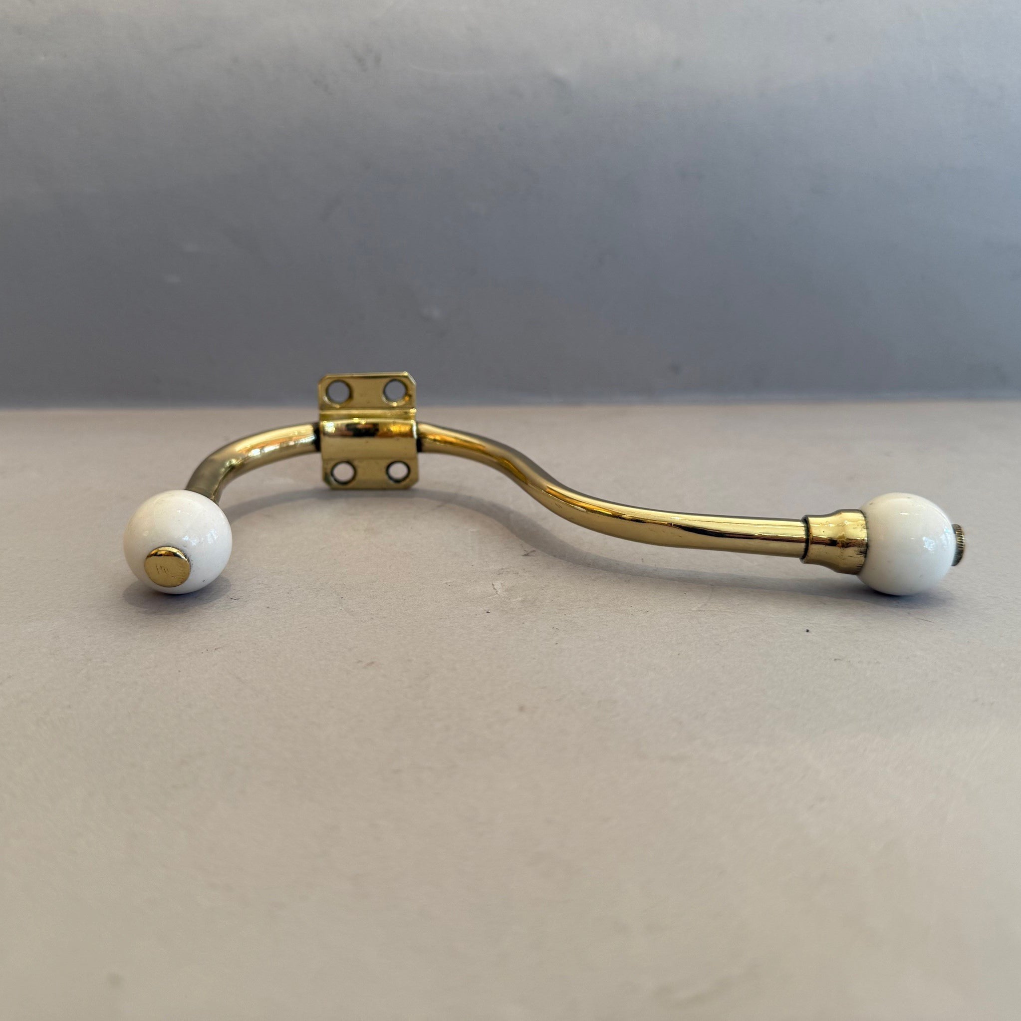 (18534) Set of 5 Brass and Ceramic Double Hooks