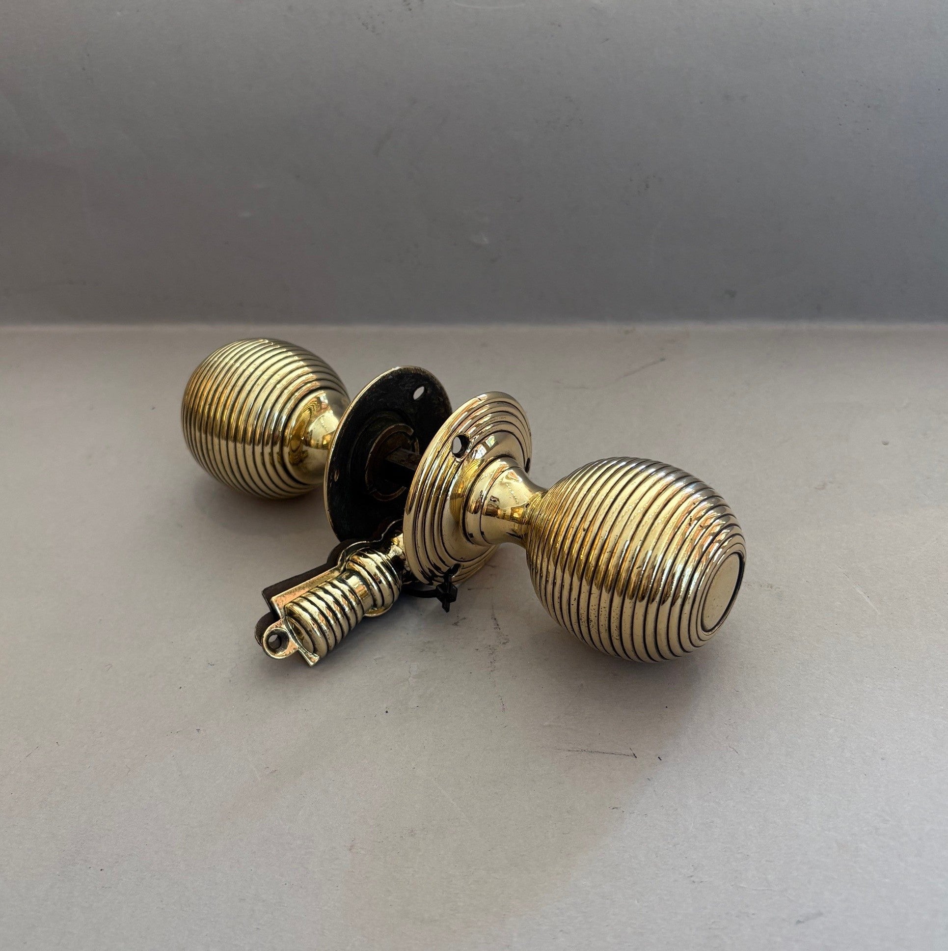 Pair Beehive Door Knobs