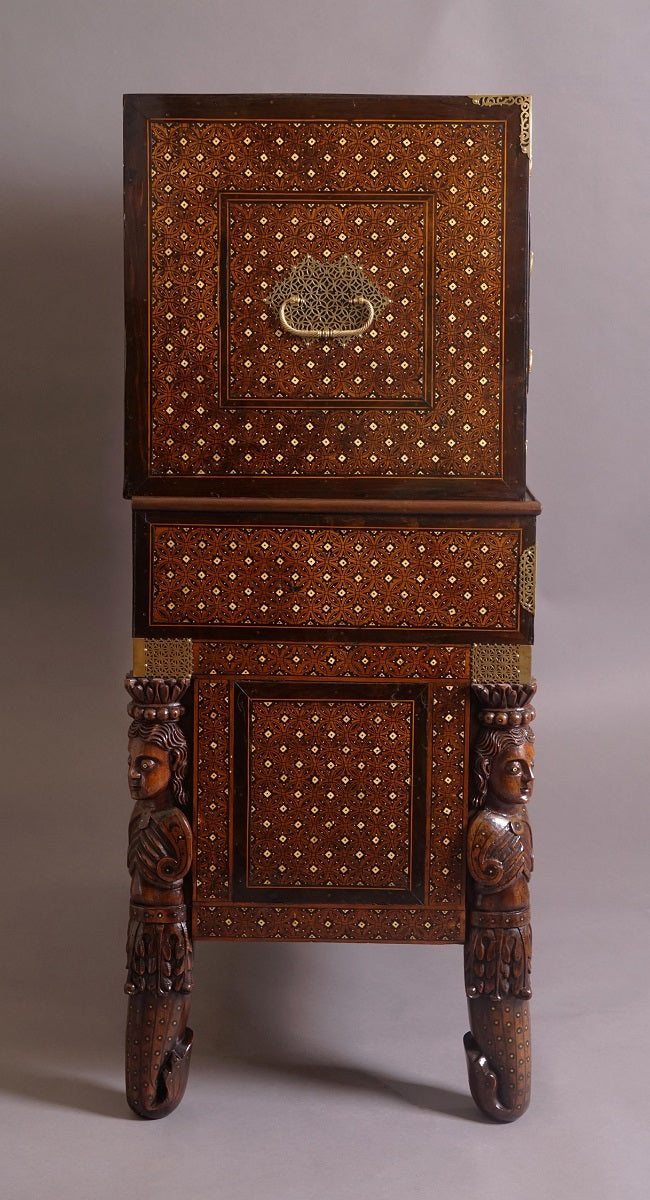 A 17th Century Indo-Portuguese Cabinet On Stand