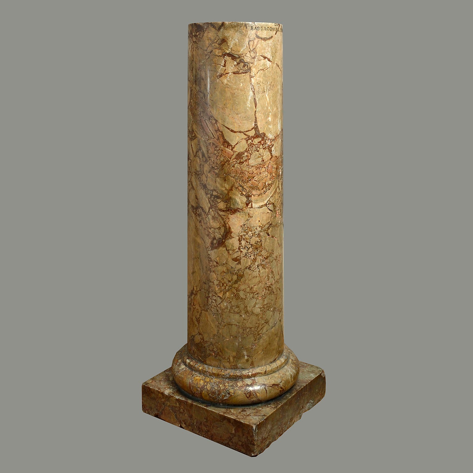 An Extremely Rare Petitor Breccia Marble Column