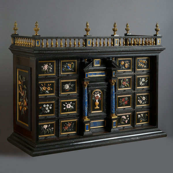 A George Iii Pietre Dure Mounted Mahogany Cabinet-on-stand The Pietre