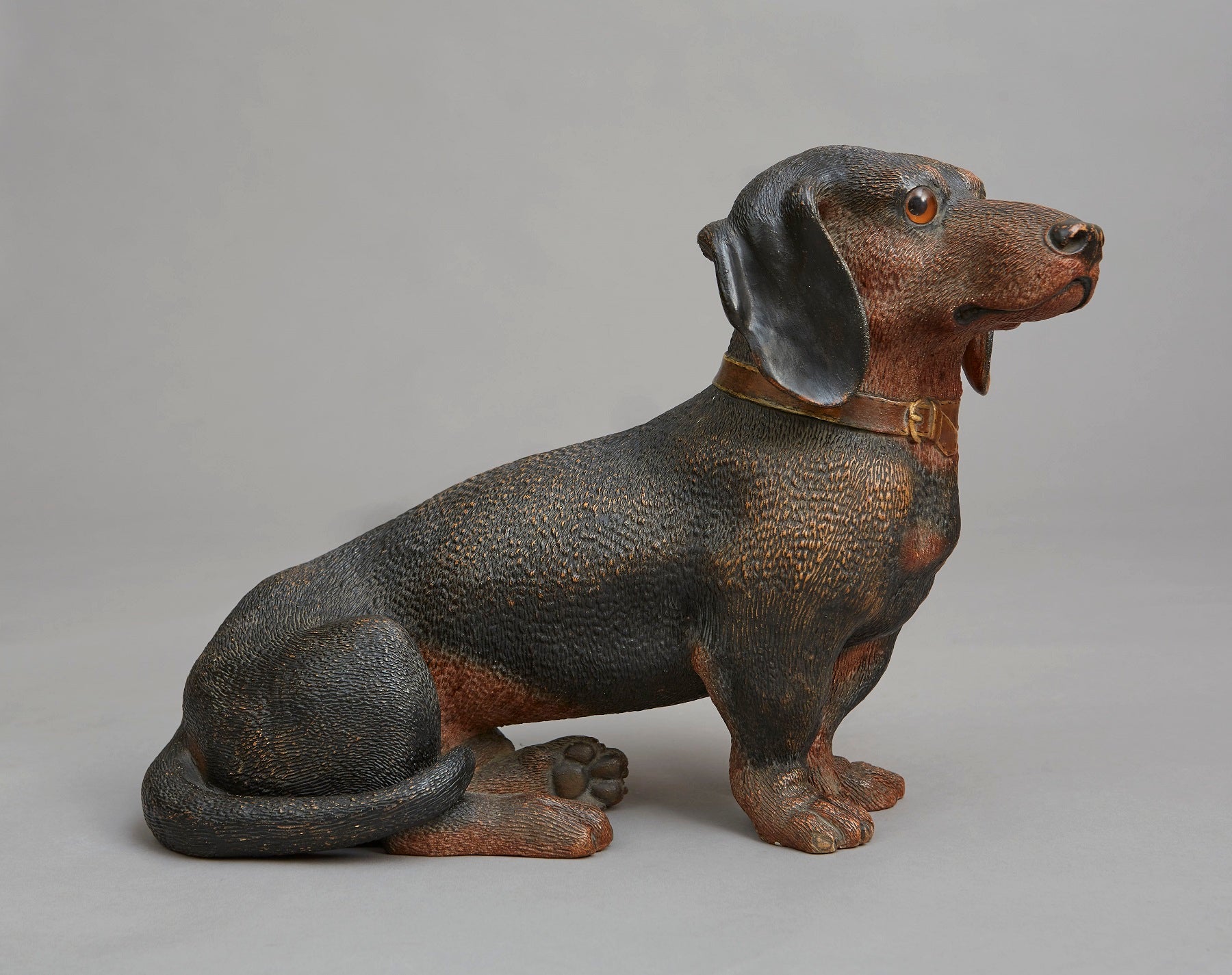 Near Life Size Seated Dachshund