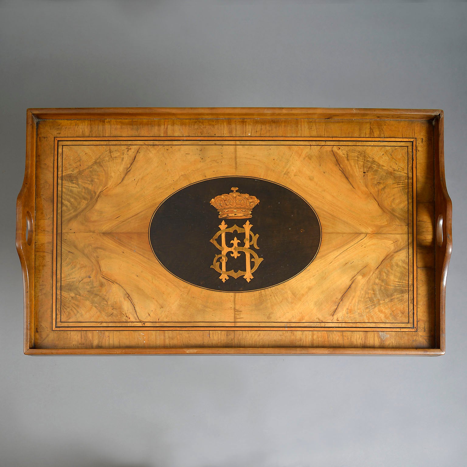 A Walnut  Butlers Tray on Stand