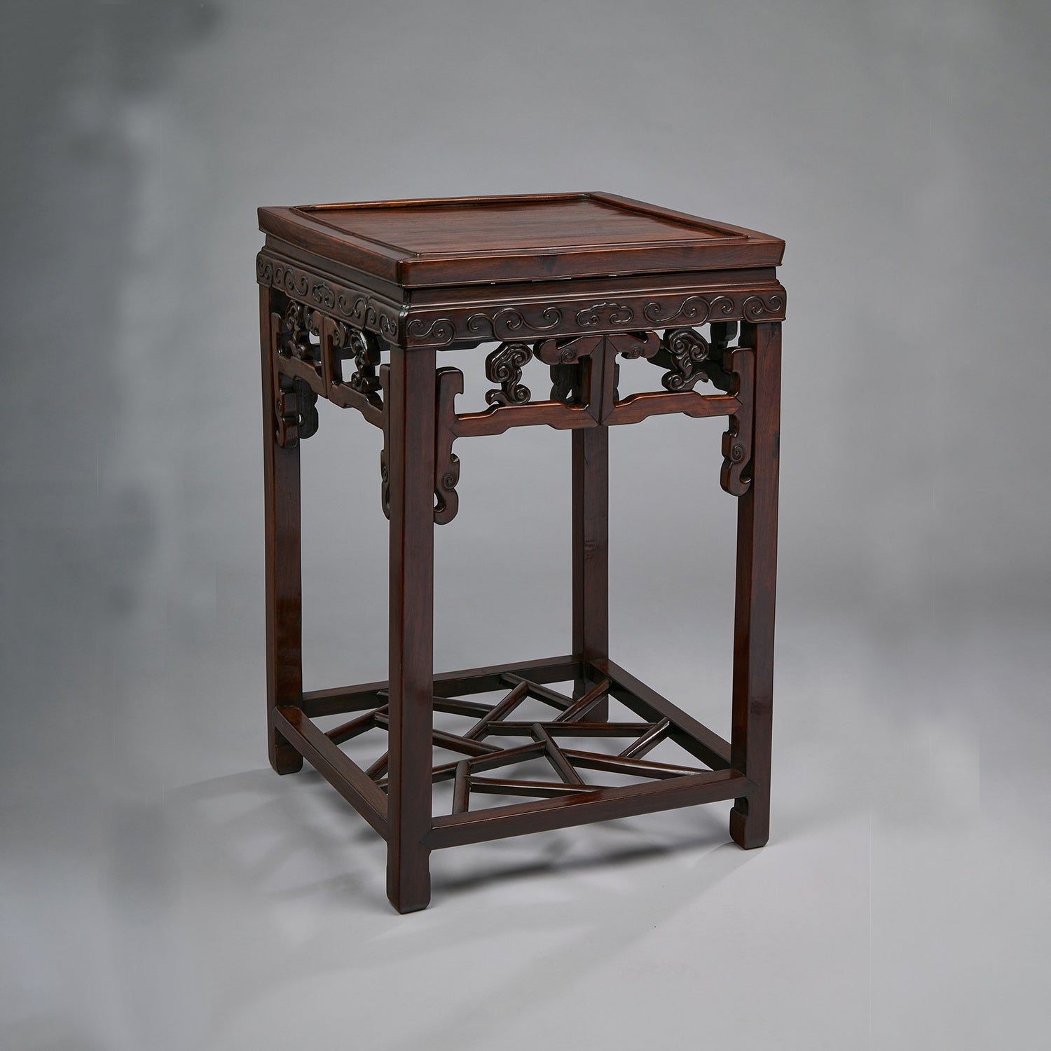Chinese Hongmu Square Tea Table or Stand