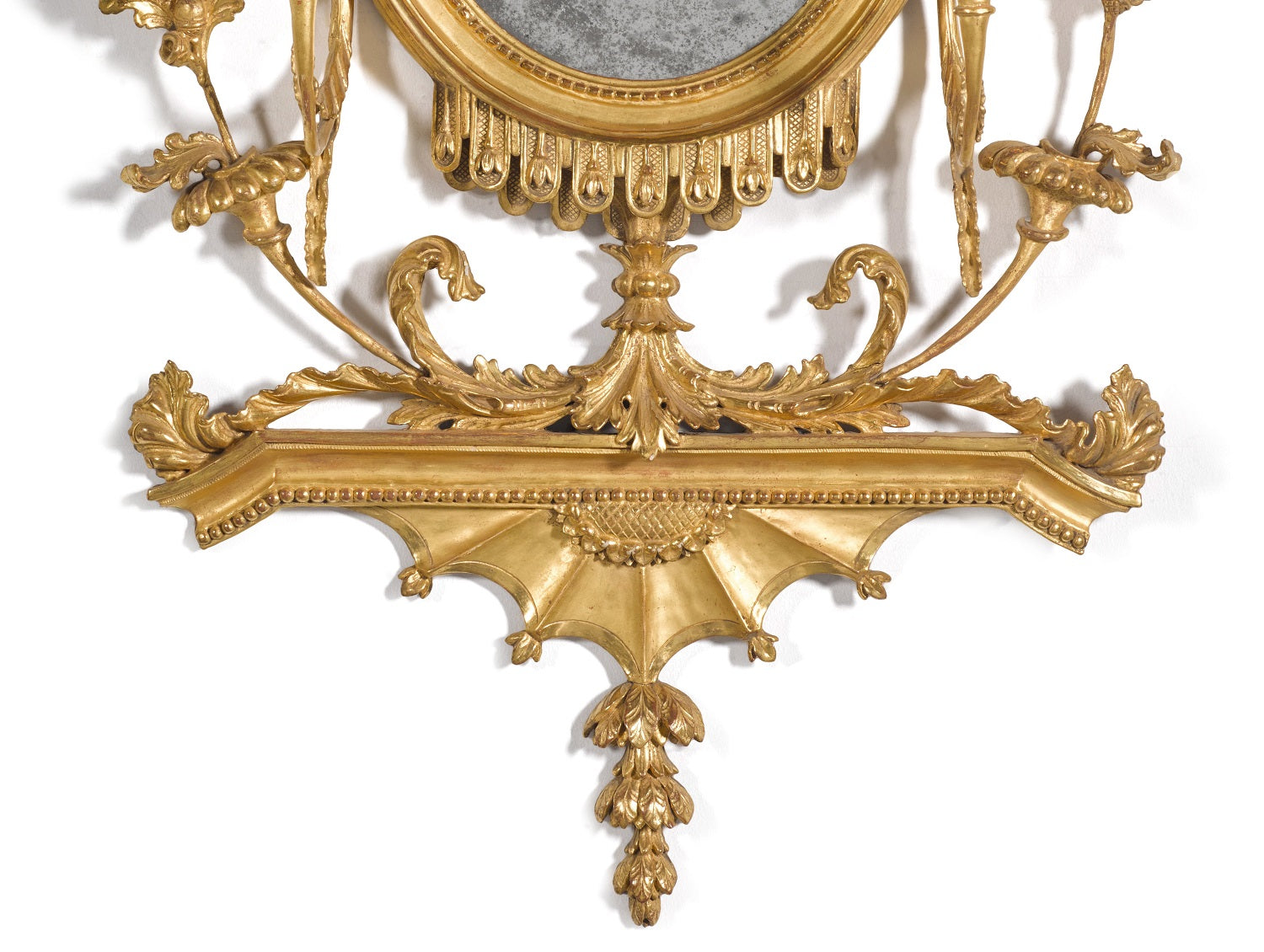 Pair of George III Carved Giltwood Mirrors