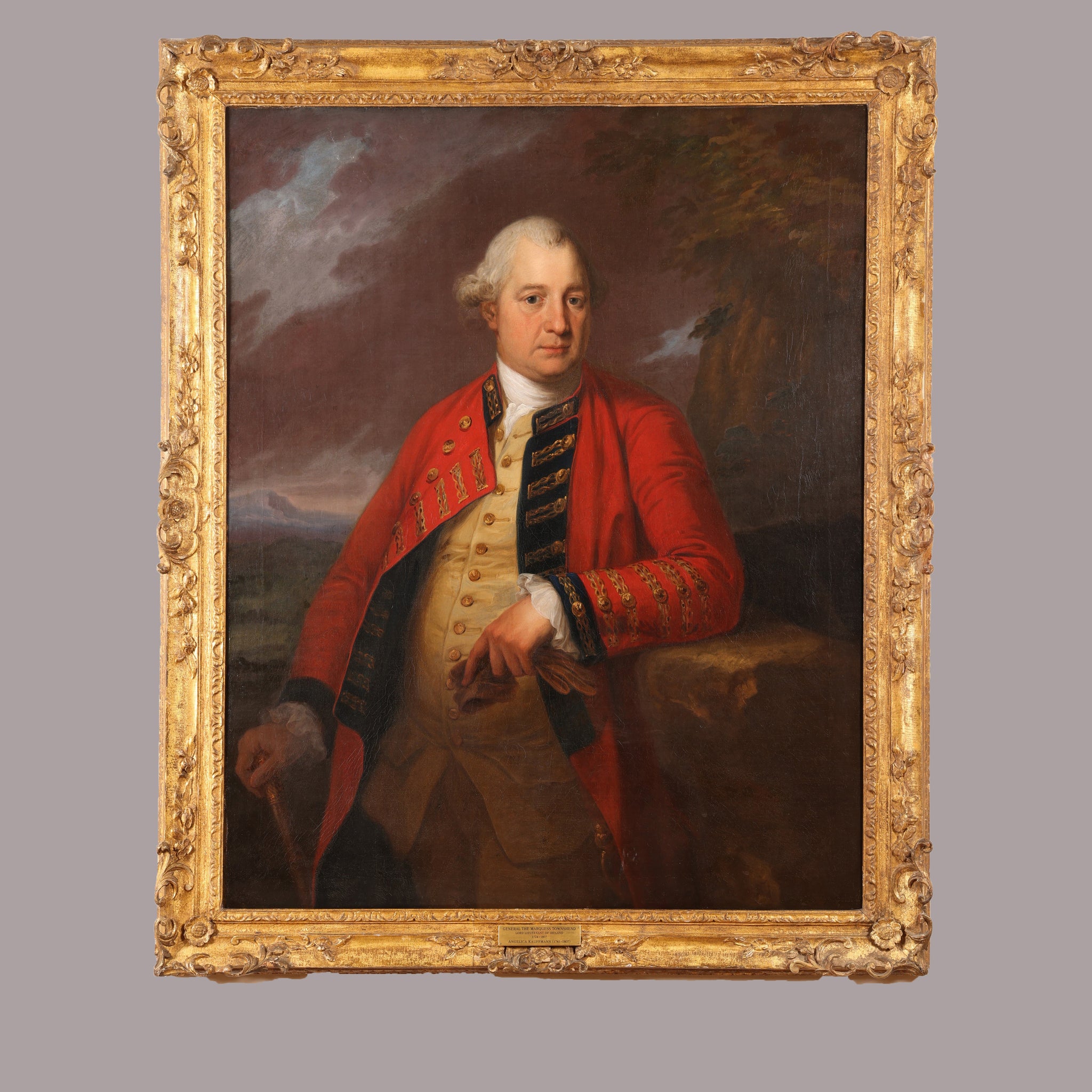 A 3/4 Length Portrait Of George, 1st Marquess Townshend By Angelica Kauffman
